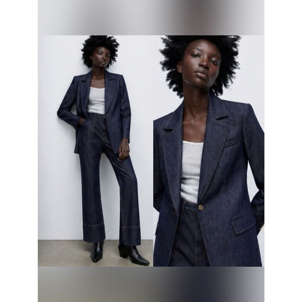 Zara denim blazer